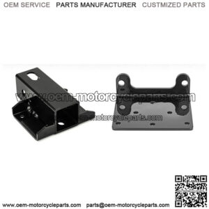 Front 2" Receiver Trailer Hitch +Winch Plate Mount Kit Fit Kawasaki PROMX 19-22