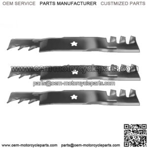 Mulching Blades 3pc for 48in Deck Lawn Mower Craftsman Poulan Fits Husqvarna 180