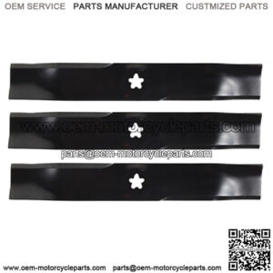 3 Mower Blades for 48" Riding Mower Deck 173921 Fits Poulan Fits Husqvarna