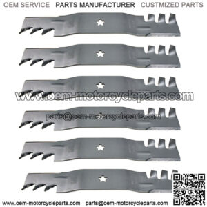 6 Heavy Duty Mulching Blades for Craftsman Poulan Fits Husqvarna 187254 187255 1