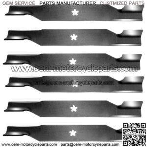 Set of (6) Aftermarket 18-1/2" High Lift Mower Blades Fits AYP Fits Husqvarna