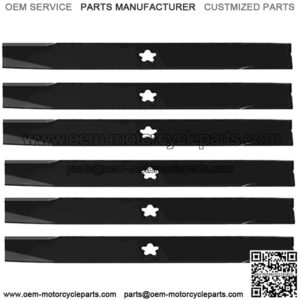 6 Pack 95-050 High Lift Blade Fits Husqvarna 532137380 532-137380 50"