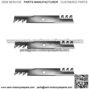 3PK 18" Toothed Blades Fits Exmark Fits Toro Turf Tracer Lazer Lawn Mowers 52" D