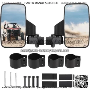 UTV Rear View Side Mirrors Adjustable For 1.6 -2" CFMOTO ZFORCE 500 800 950 1000