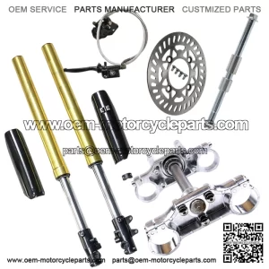 735mm Front Fork Shock + Triple Tree Disc Rotor Axle for YZ85 KX85 Dirt Pit Bike