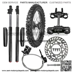 Front Fork Triple Tree + 70/100-17 Wheel Tire Brake Kit for Pit Dirt Bike YZ85 CR85