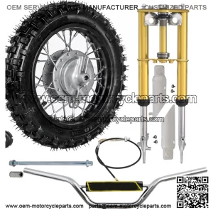 Front Fork Triple Shock + 2.50-10 Wheel Kit & 7/8" Handlebar for CRF50 XR50 SSR70