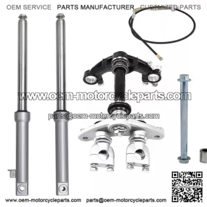 Front Fork Shock Triple Clamp Kit with Drum Brake for Honda CRF50F CR50R JR50 DRZ70