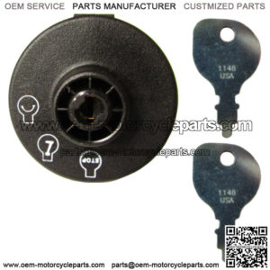 Key Switch Fits Toro TimeCutter Z4200 Z4235 Z5060 Z4202 w/2 Keys & Carabiner