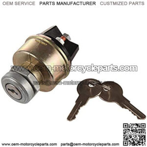 MDY 85936 G.1214 V.F.LS-15 Heavy Duty Ignition Start Switch with 4 Position 4 Terminal 2 Keys for Massey Ferguson Ford Jubilee Pollak Vermeer Tractor Trailer Caterpillar
