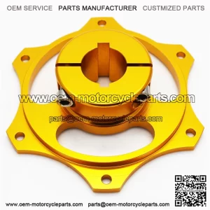 Sprocket Carrier Hub suit 30mm Axle 6mmKeyway Billet Aluminium Gold Anodised Premium Hub