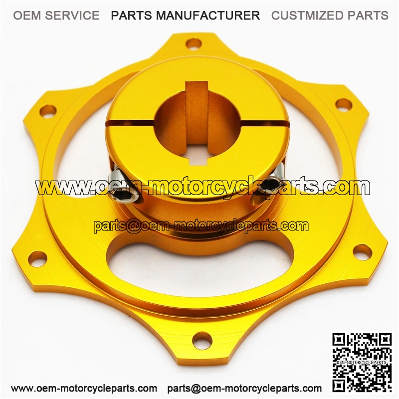 Sprocket Carrier Hub suit 30mm Axle 6mmKeyway Billet Aluminium Gold Anodised Premium Hub