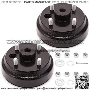 Golf Cart Brake Drum/Hub Assembly (Electric) for EZGO TXT Replaces OEM# 19186G1P, 2-Pack