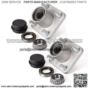 Wheel Hub Assembly for 2001.5-2013 EZGO TXT, Shuttle, Workhorse, ST Series Gas & Electric Golf Cart, with Bearing Races & Cap, OEM# 70895-G01 70895G01, Set of 2