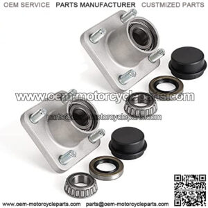 Golf Cart Front Wheel Hub Assembly with Hub Bearing/Oil Seal/Dust Cover for EZGO PDS&TXT/Medalist Gas & Electric 2001-Up,Replace OEM# 70895G01,L44643(Pack of 2)