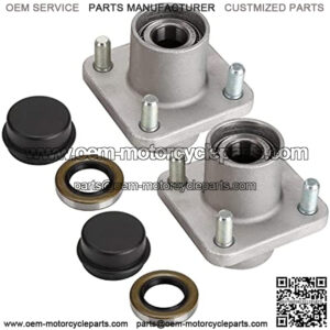 Golf Cart Wheel Hub Assembly for EZGO RXV 2008-up Gas & Electric, with Bearing & Cap, OEM# 609603 19862G1 602340 602341 12091G2, Set of 2