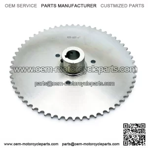 60 Tooth Go Kart Live Axle Sprocket for 40,41,420 Chain, 1" Bore, 1/4" Key Way, for compatible with Yerf-Dog, Murray Go Karts