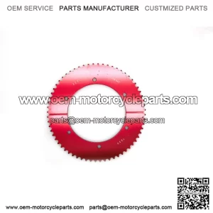 NEW 64T #35 Chain Split Aluminum Red Anodized Sprocket - Gear - Kart - Mini Bike
