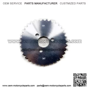 36 Tooth Sprocket, Aluminum, #35 Chain, P5256 - 1" Bore, 1.687" Bolt Circle 2036