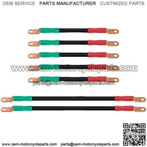 Golf Cart Battery Cables 4 Gauge for 36v & 48v EZGO TXT 1994-UP, AC/DC Wire Welding Battery Pure Copper Flexible Cable with Heavy Duty Terminal Connector