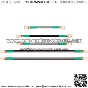 Golf Cart Battery Cable Kit for EZGO TXT 1994-up and Club Car Precedent 2008.5-up 48V (6x8V Batteries), 4 Gauge, Set of 5 PCS