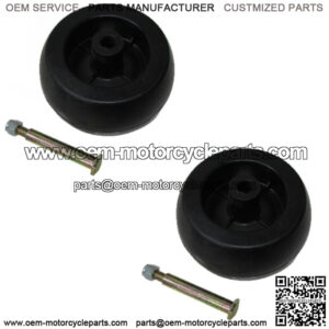 753-04856A Two New Deck Roller Wheels w/ Hardware Fits Cub Cadet 40" & 50" Decks