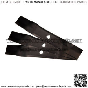 (3) 11595 Mower Blades Replace John Deere AM141035, AM137757, 48" Deck