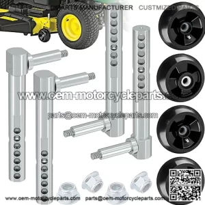 Lawn Mower Deck Gauge Wheel Kit - 4 Pcs Replacement Wheels for AM125172