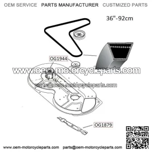 Mower drive A-belt Husqvarna R13C