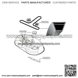 Travel V-belt Husqvarna LT131 and others