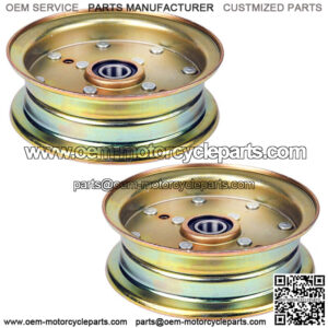 2 Flat Idler Pulleys Heavy Duty Replaces 539132728 539131148 539112196 589766101