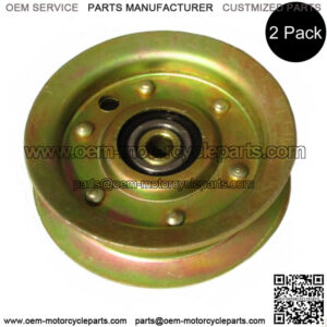 (2) Flat Idler Pulleys Fits Husqvarna Fits Jonsered Fits Poulan 173438 104360X