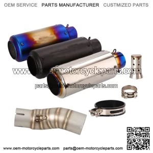 For CF-Moto 450SR 450SS 450NK 2022-2024 Black Muffler Tips Exhaust Mid Link Pipe
