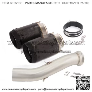 Slip On For CFMOTO NK800 800NK 2023 2024 Exhaust Middle Pipe 51mm Carbon Muffler