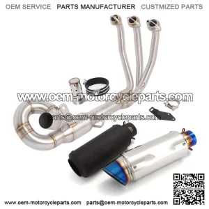 Slip On For CFMOTO 675SR 2024 2025 Front Exhaust Link Pipe 51mm Muffler Silencer