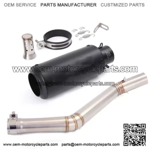 For CF-Moto 650NK 650MT 650 Adventura Exhaust Link Pipe Slip on Muffler Black