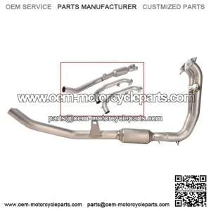 Titanium Alloy System Exhaust Header Pipe For CF-Moto 450MT 2024 Stock Muffler