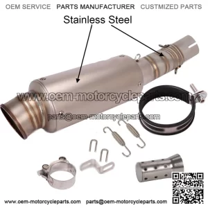 Exhaust Muffler Slip on Pipe 51mm Baffle For CF-Moto 450MT 2024 Stainless Steel