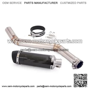 For CF-Moto 650MT 650NK 400NK 2014-2024 Carbon Exhaust Muffler Tip Mid Link Pipe