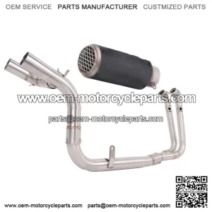 For CFMOTO 450SRS 450SR-S Motorcycle Exhaust Front Link Pipe CarbonDual Muffler