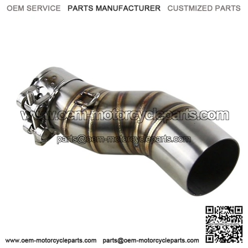 For CFMoto 450SR 450SS 450NK All Years Silver Muffler Tips Exhaust Mid Link Pipe - Image 2