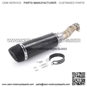 For CFMOTO 450MT 2024-2025 Mid Exhaust Link Pipe Carbon Fiber Muffler Silencer