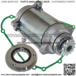Starter & Clutch Bearing for Kawasaki Bayou 300 KLF300 2X4 1989-2004 W/Gasket (Fits: Kawasaki)