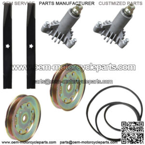 Deck Belt Spindle Pulley Blade Kit for Craftsman Fits Husqvarna Poulan Pro 42"