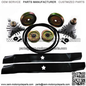 42" DYT4000 Deck Rebuild Kit Spindle Belt Blades Pulleys Fits Craftsman Fits AYP
