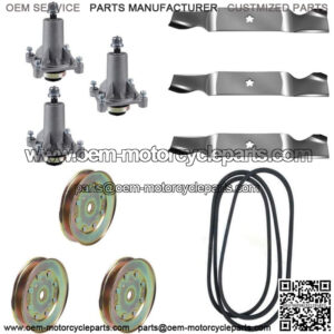 Rebuild Kit Fits Husqvarna GTH 2254 XPA 54" Mower Deck Spindle Blades Belt Pulle