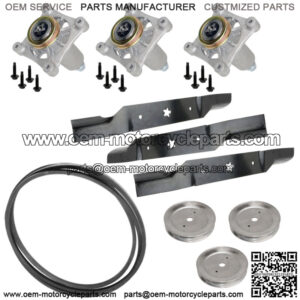 54" Deck Spindle Blade Belt Pulley Kit For Husqvarna 187292 153535 187256 196103