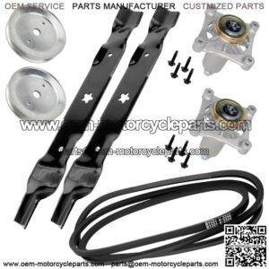 Deck Spindle Blade Pulley Belt Rebuild Kit for Husqvarna LT2113 LT2113A LZ11597