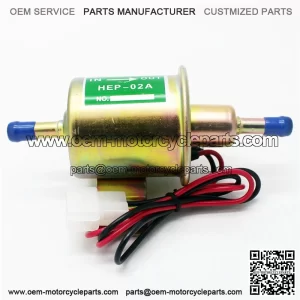 HEP-02A High Pressure (4-7 PSI) Universal 12V Heavy Duty Gas Diesel Inline Electric Fuel Pump Metal Solid Petro Gasoline or Diesel Engine Suitable Car Truck,Boat, Motorcycle, Carburetor, Lawn Mower