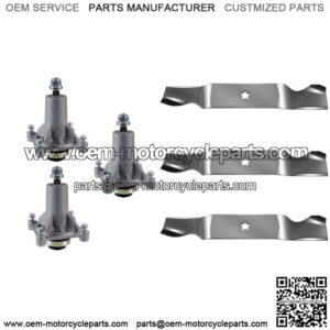 54" Deck Lawn Mower Spindle & Blade Kit Fits Husqvarna GT 2254